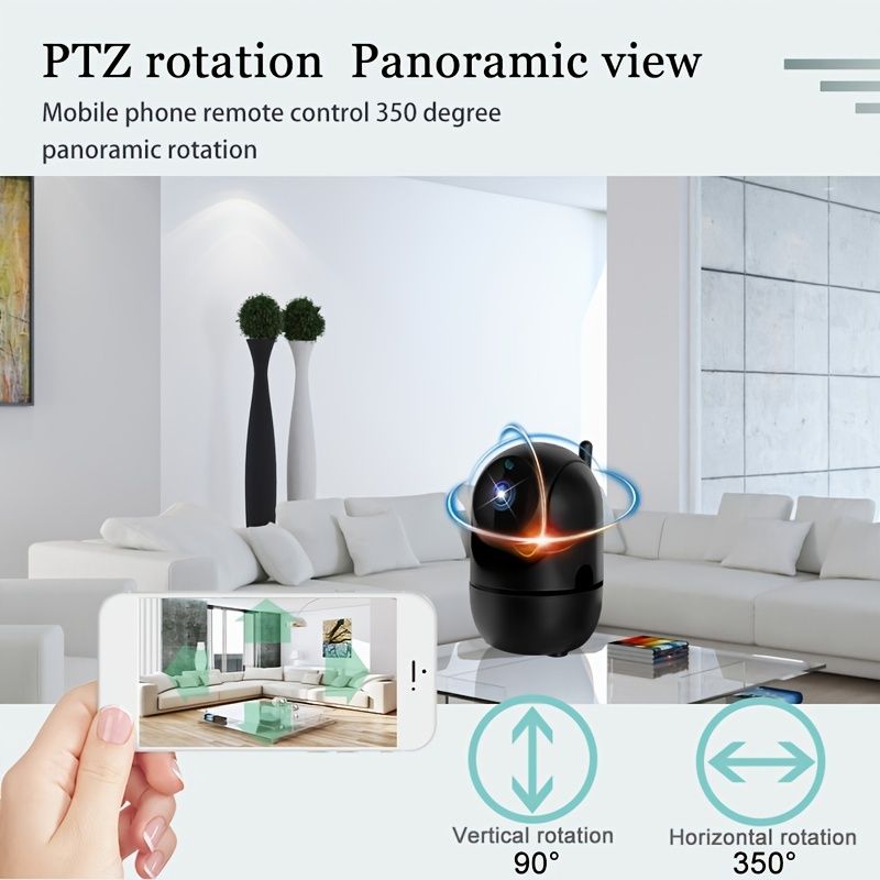 NEW HD 1080P WiFi Smart Net Night Vision Camera 350° Wireless WiFi IP Camera Surveillance CCTV Camera Baby Monitor Home Security Camera Motion Detection Two-way Audio Camera Without TF/SD Card.