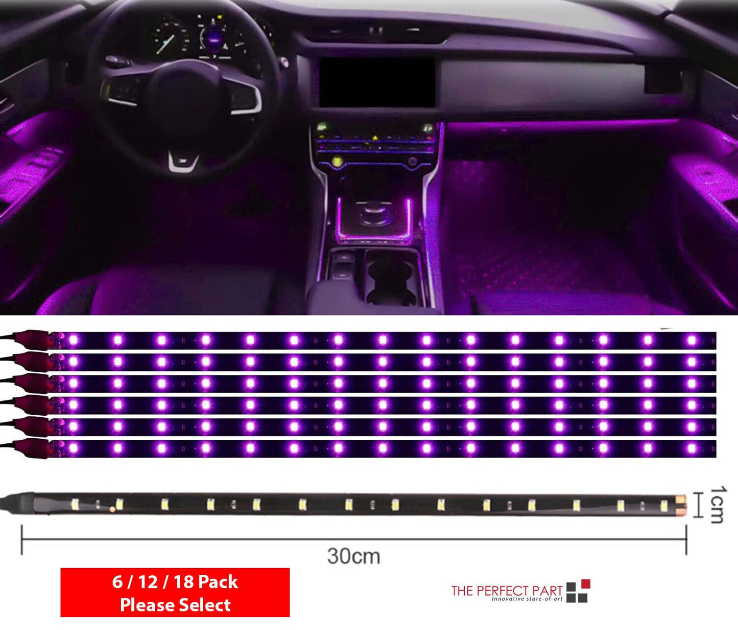 Lot Waterproof 12''/15 DC 12V Motor LED Strip Underbody Light For Car Motorcycle.