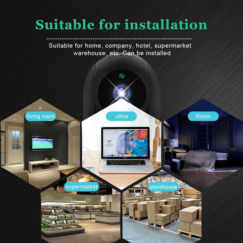 NEW HD 1080P WiFi Smart Net Night Vision Camera 350° Wireless WiFi IP Camera Surveillance CCTV Camera Baby Monitor Home Security Camera Motion Detection Two-way Audio Camera Without TF/SD Card.