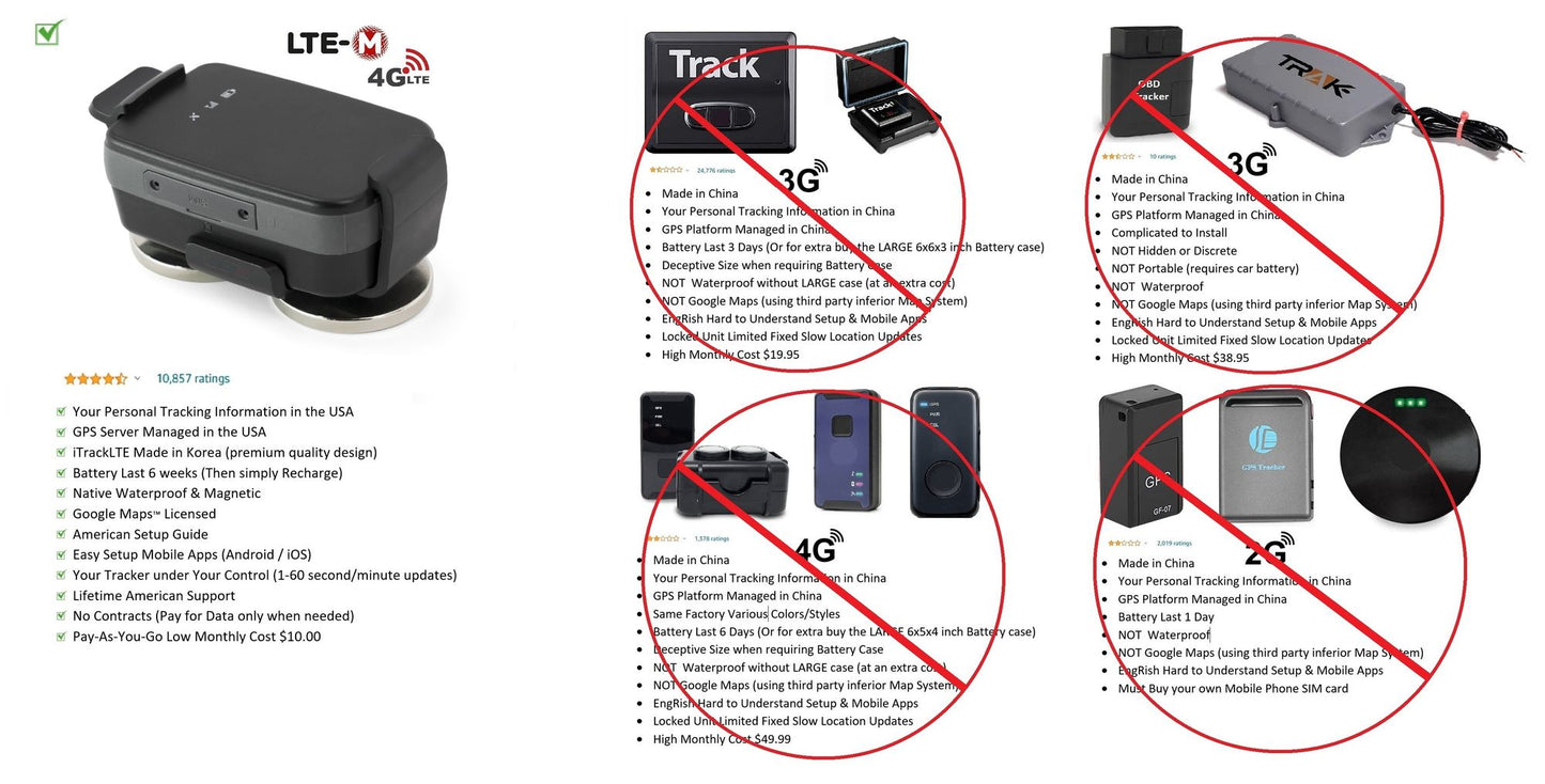 High Quality Tracking System for Cars: NEW iTrackLTE Portable GPS Tracker.