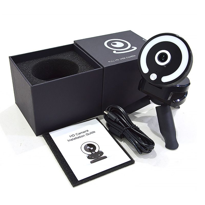 Computer camera 1080P/2K/4K high-definition computer live conference camera with support webcam.