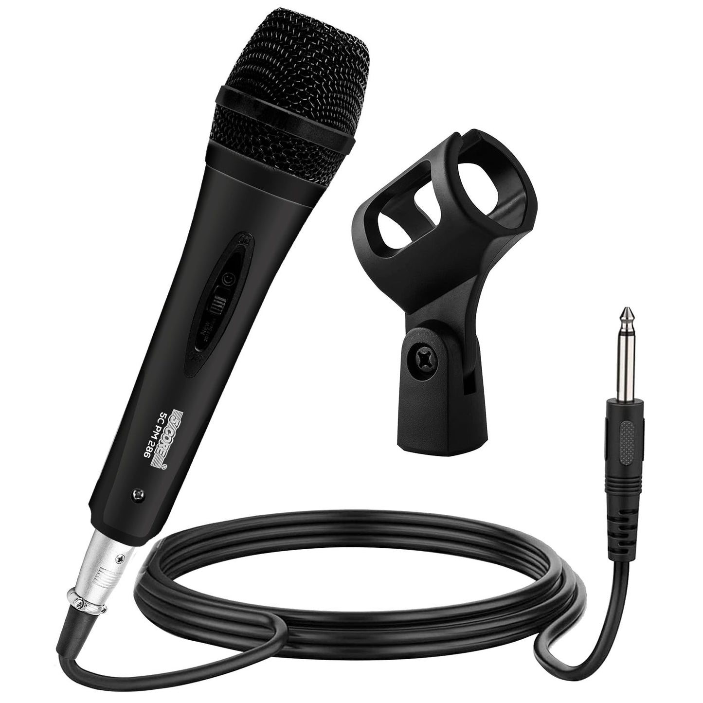 5 CORE Microphone Dynamic Vocal Handheld Mic Cardioid Unidirectional Microfono w On Off Switch + XLR Audio Cable for Singing Karaoke Public Speaking & Parties - PM-286.