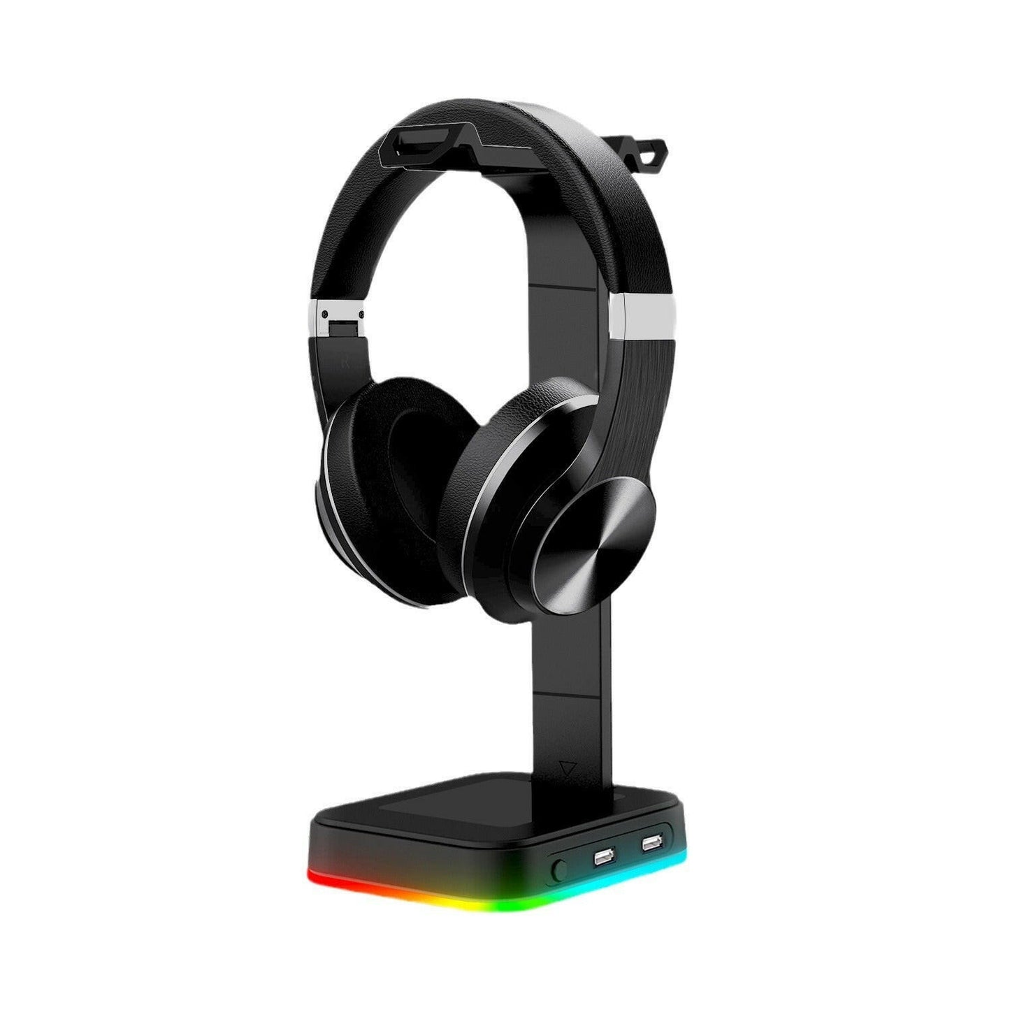 . RGB Earphone Holder – Aluminum Alloy Desktop Stand with USB Light - GoTypical