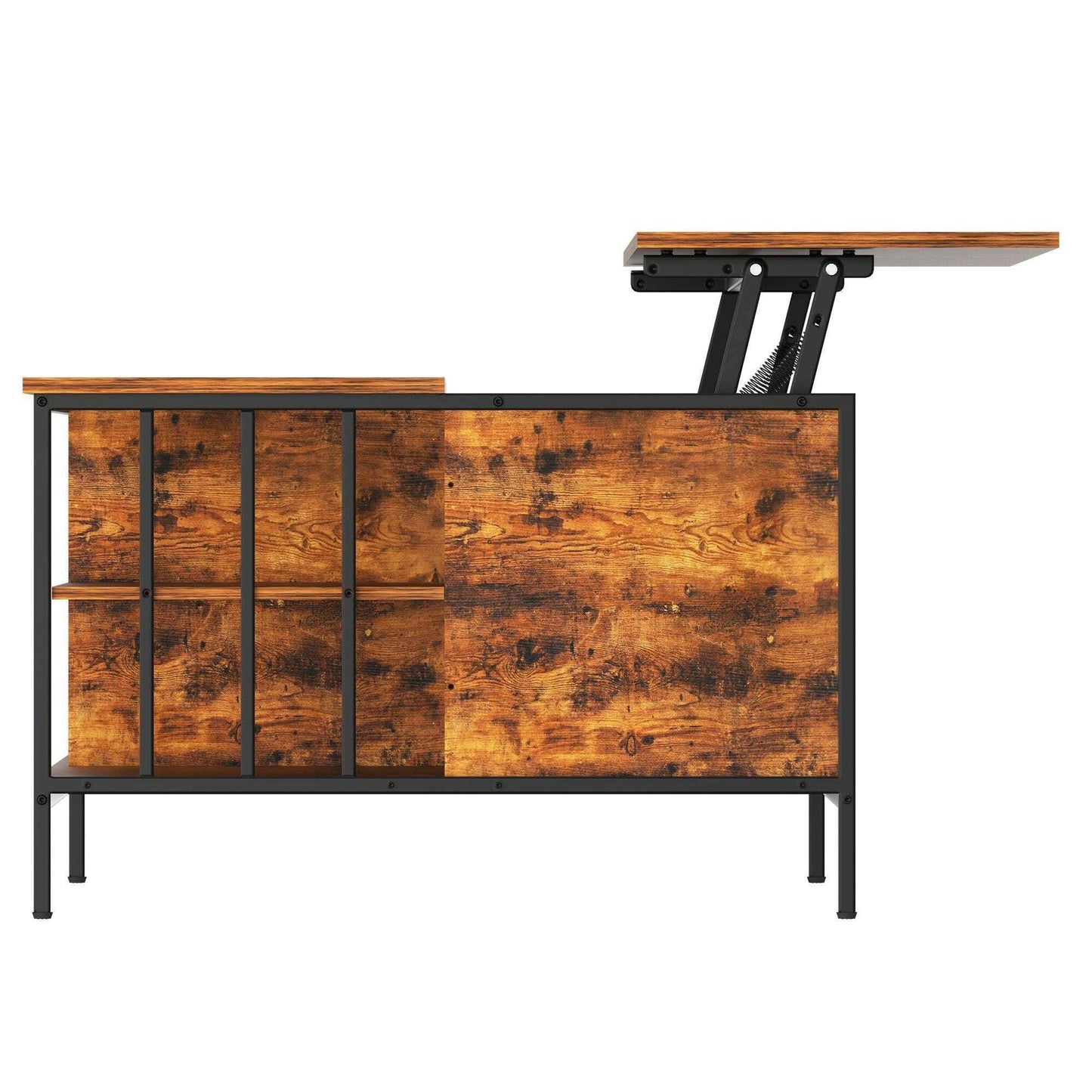 . Farmhouse Lift-Top Coffee Table – Adjustable Height, Hidden Storage - GoTypical