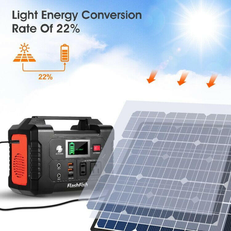FlashFish 200W Portable Power Station – 40800mAh Solar Generator - GoTypical