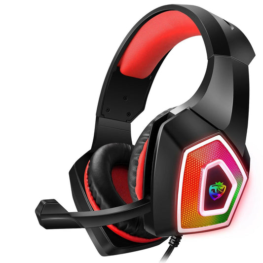 . Wired Gaming Headphones – RGB Lighting, USB & 3.5mm Jack - GoTypical