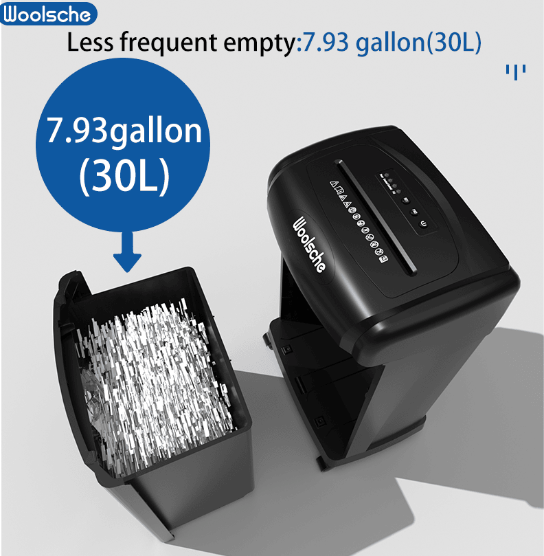 Large Capacity Heavy Duty Document Shredder 19 - Sheet Cross - Cut Paper/Credit Card Shredder with 7.93 Gallon Pullout Wastebasket & 4 Castor - GoTypical