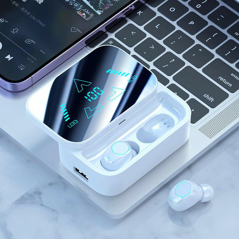 . M48 Bluetooth Earphones – Digital Display | Long Battery Life - GoTypical