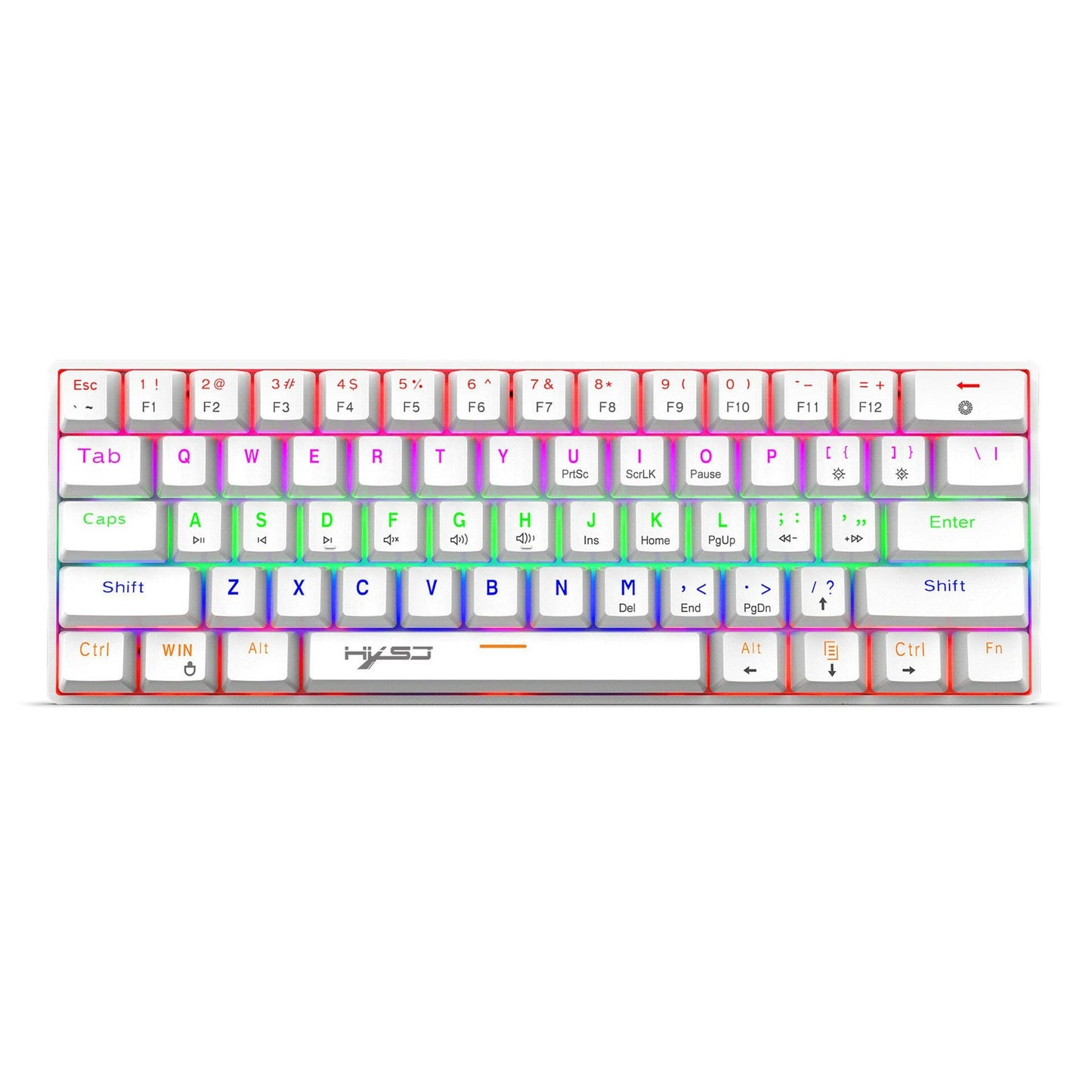 . Mechanical Keyboard 61 Keys Wired RGB Blue Axis Type-C - GoTypical