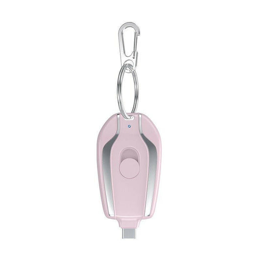 Mini Rechargeable Keychain Power Bank – 1500mAh Portable Charger Emergency - GoTypical