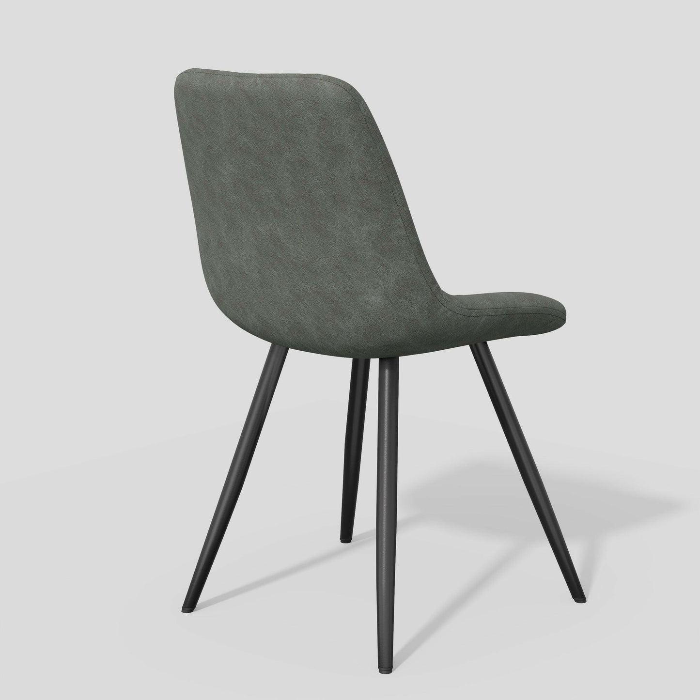 Modern Bar Stools Set of 2 - PU Leather Dining Chairs - GoTypical