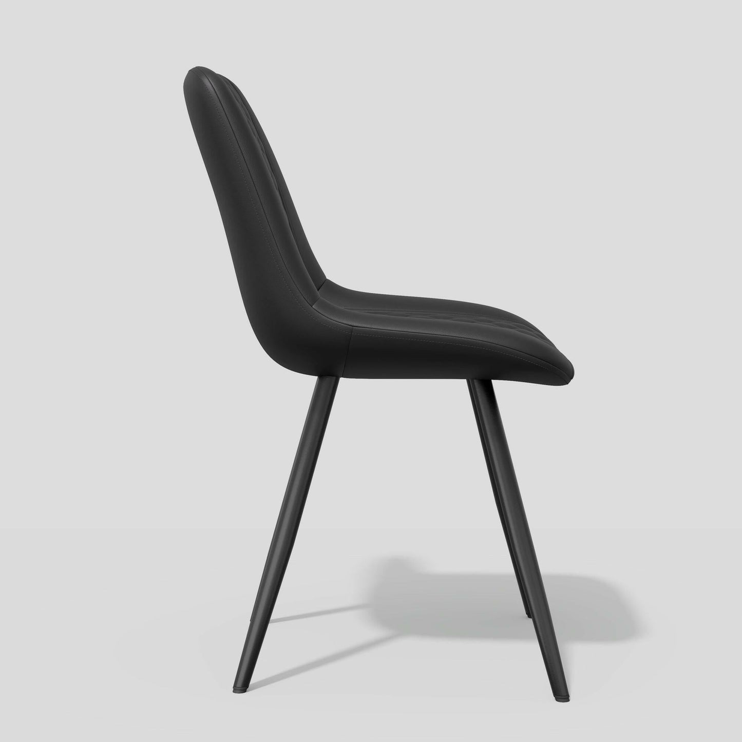 Modern Bar Stools Set of 2 - PU Leather Dining Chairs - GoTypical