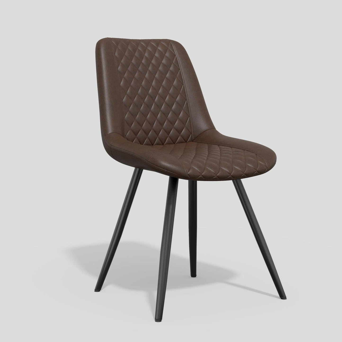 Modern Bar Stools Set of 2 - PU Leather Dining Chairs - GoTypical
