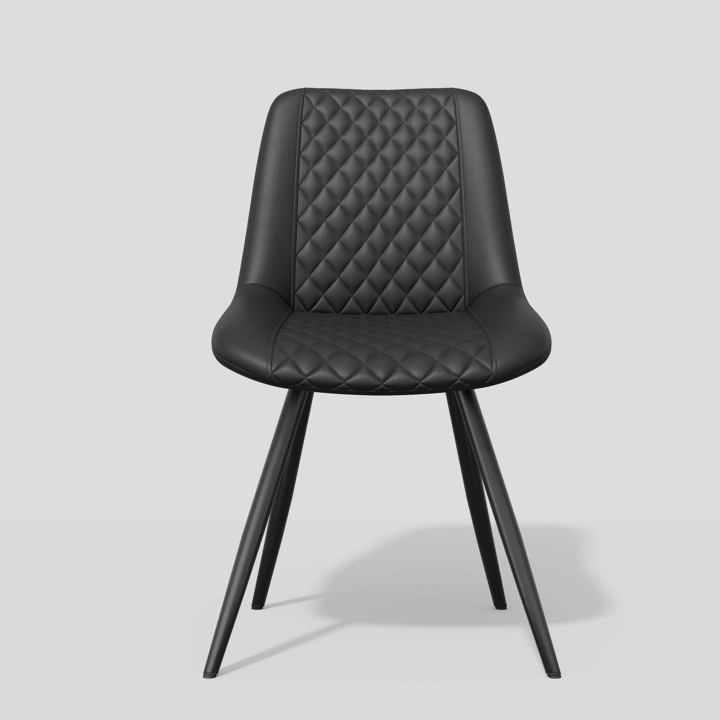 Modern Bar Stools Set of 2 - PU Leather Dining Chairs - GoTypical