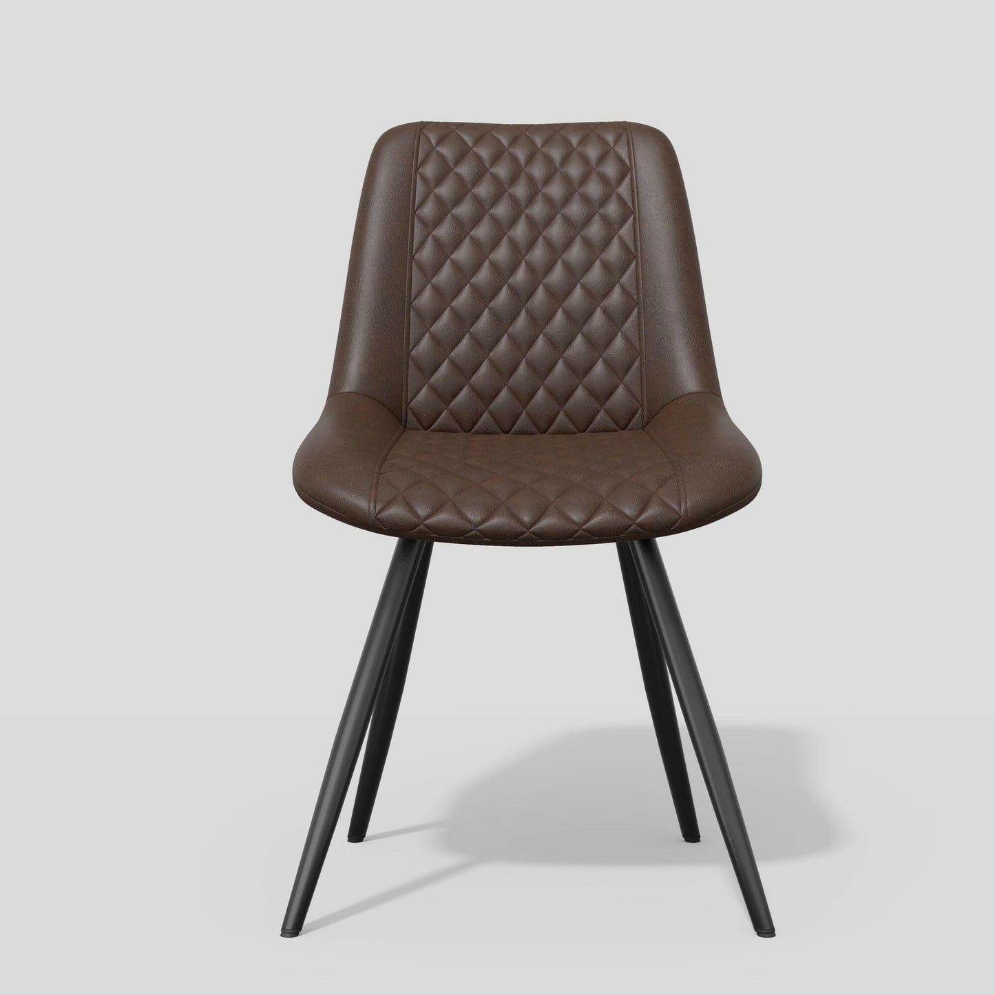 Modern Bar Stools Set of 2 - PU Leather Dining Chairs - GoTypical