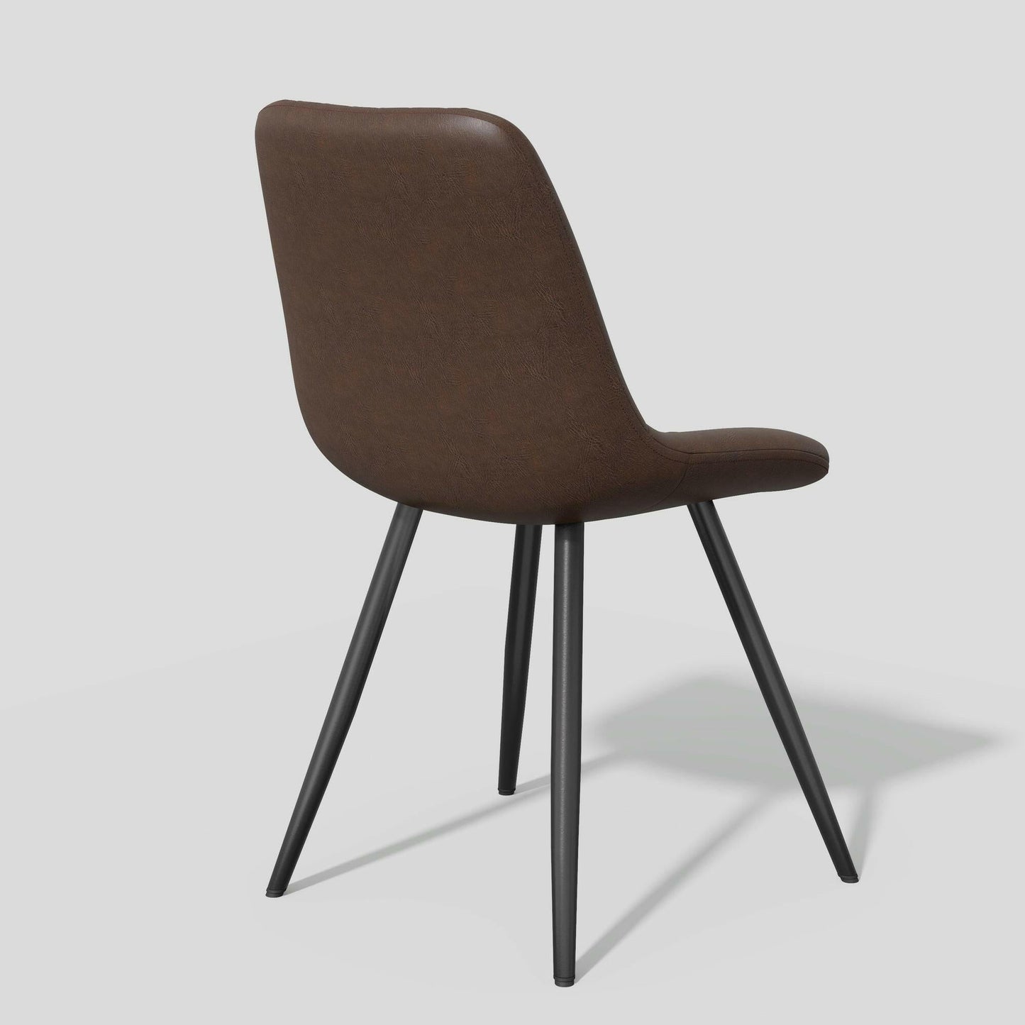 Modern Bar Stools Set of 2 - PU Leather Dining Chairs - GoTypical