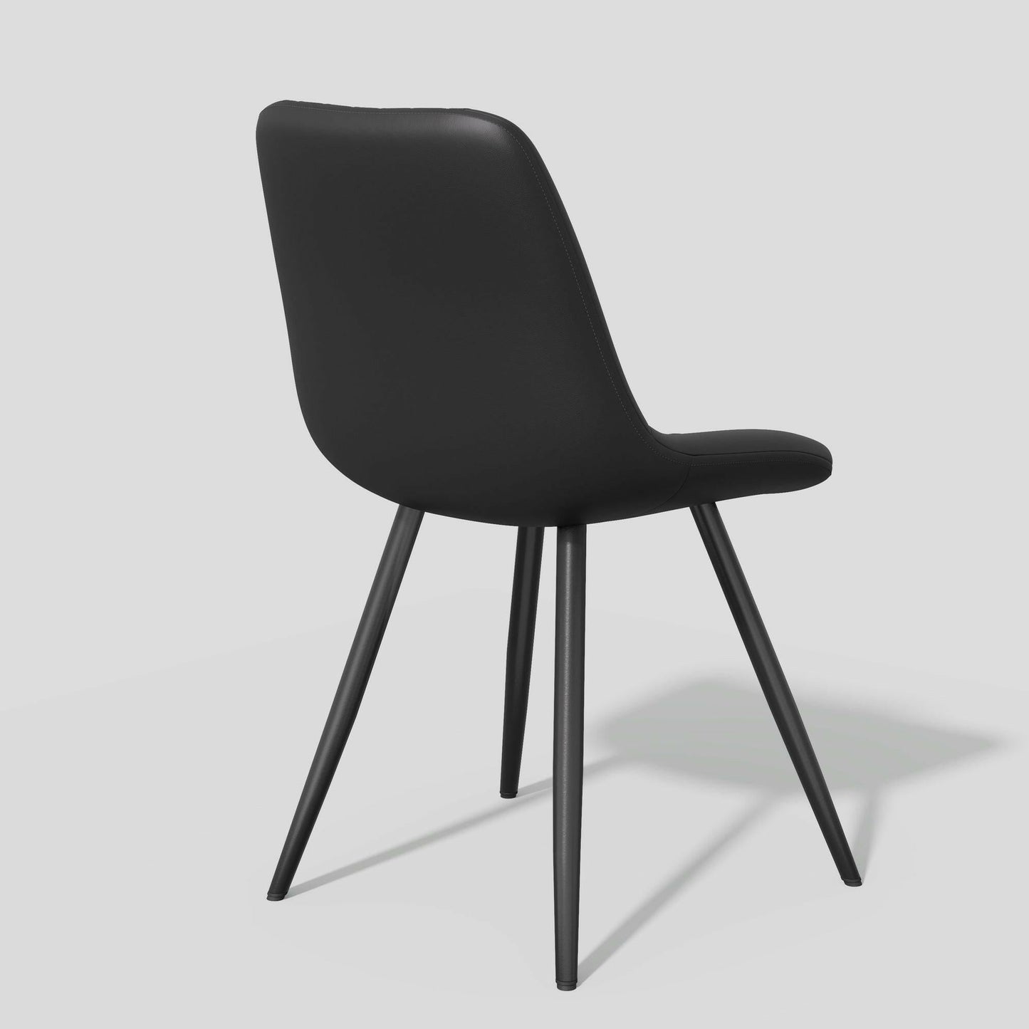 Modern Bar Stools Set of 2 - PU Leather Dining Chairs - GoTypical