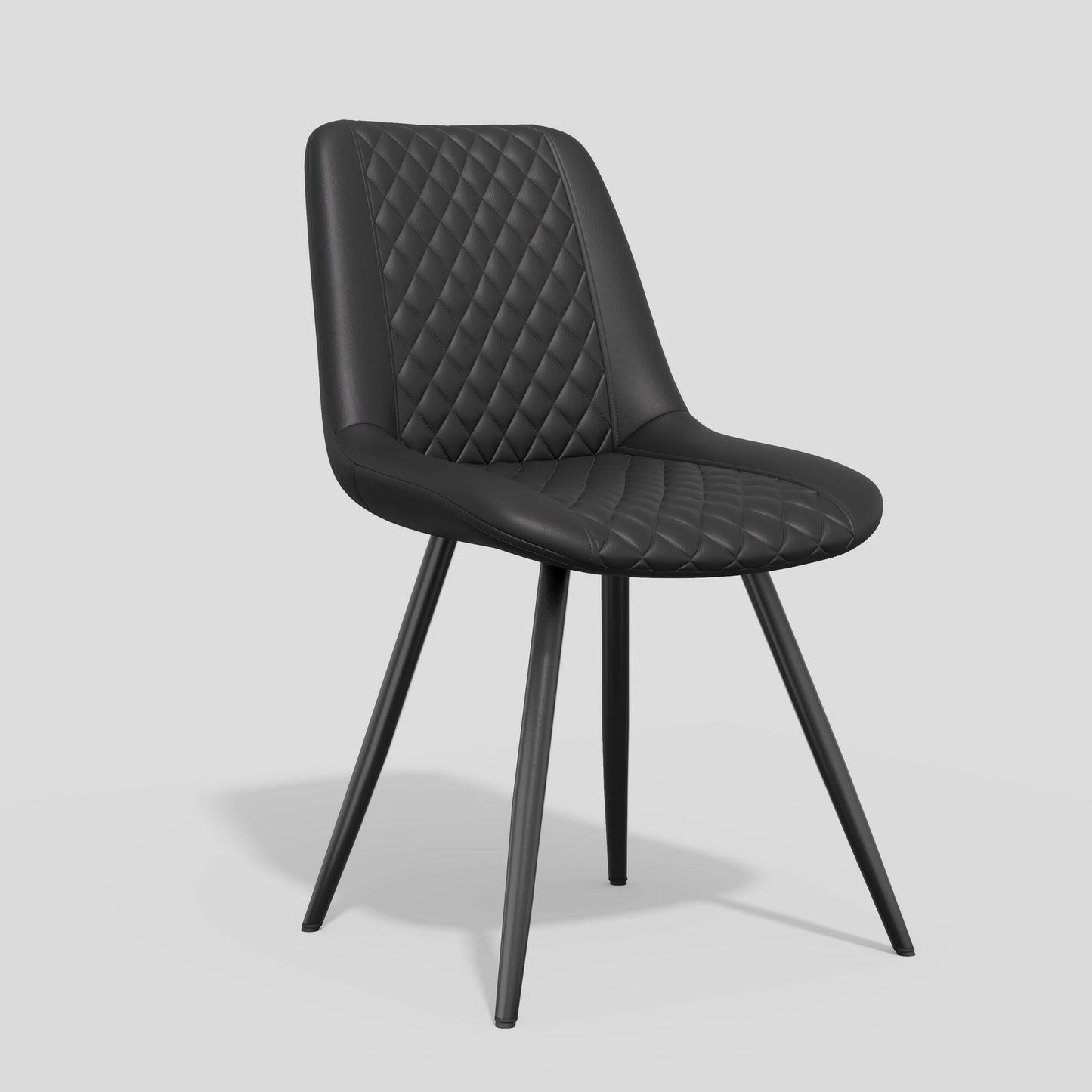 Modern Bar Stools Set of 2 - PU Leather Dining Chairs - GoTypical