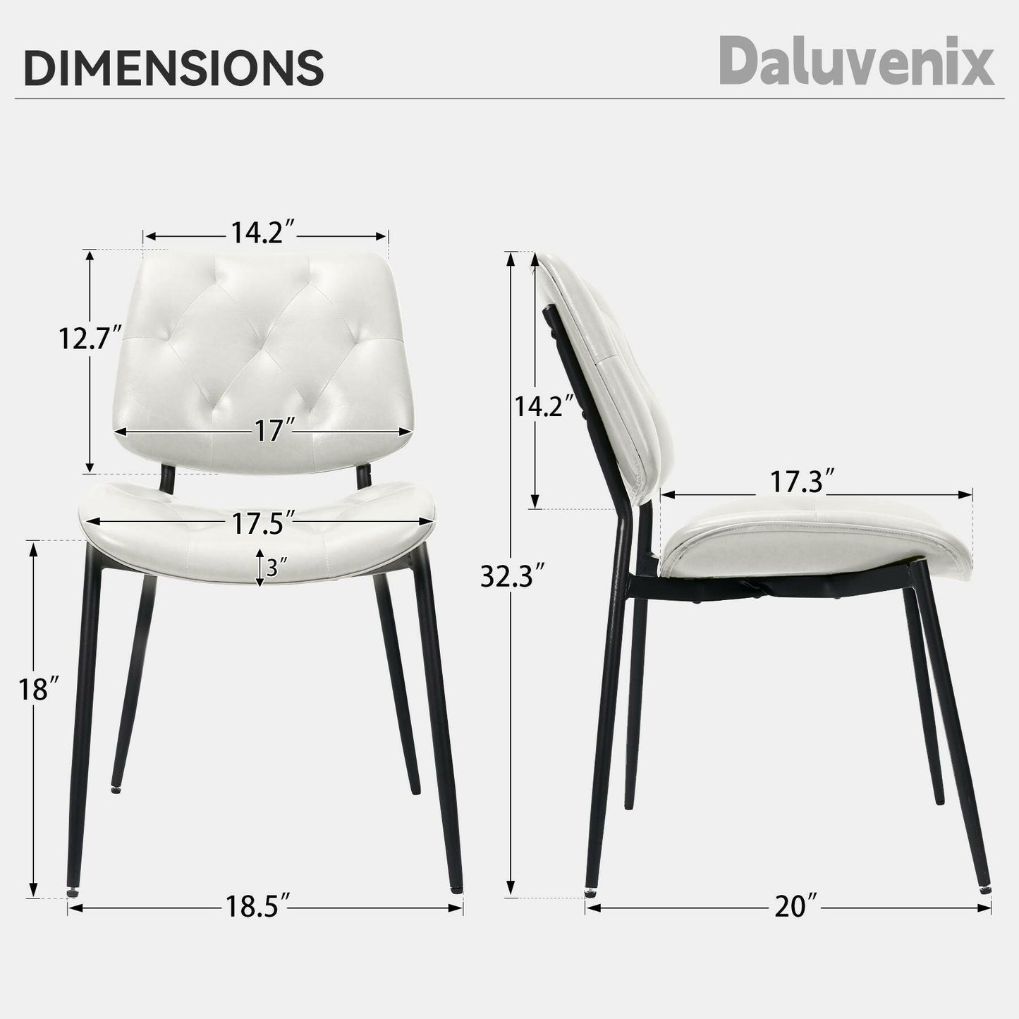 Modern Faux Leather Dining Chair - Ergonomic Design - GoTypical