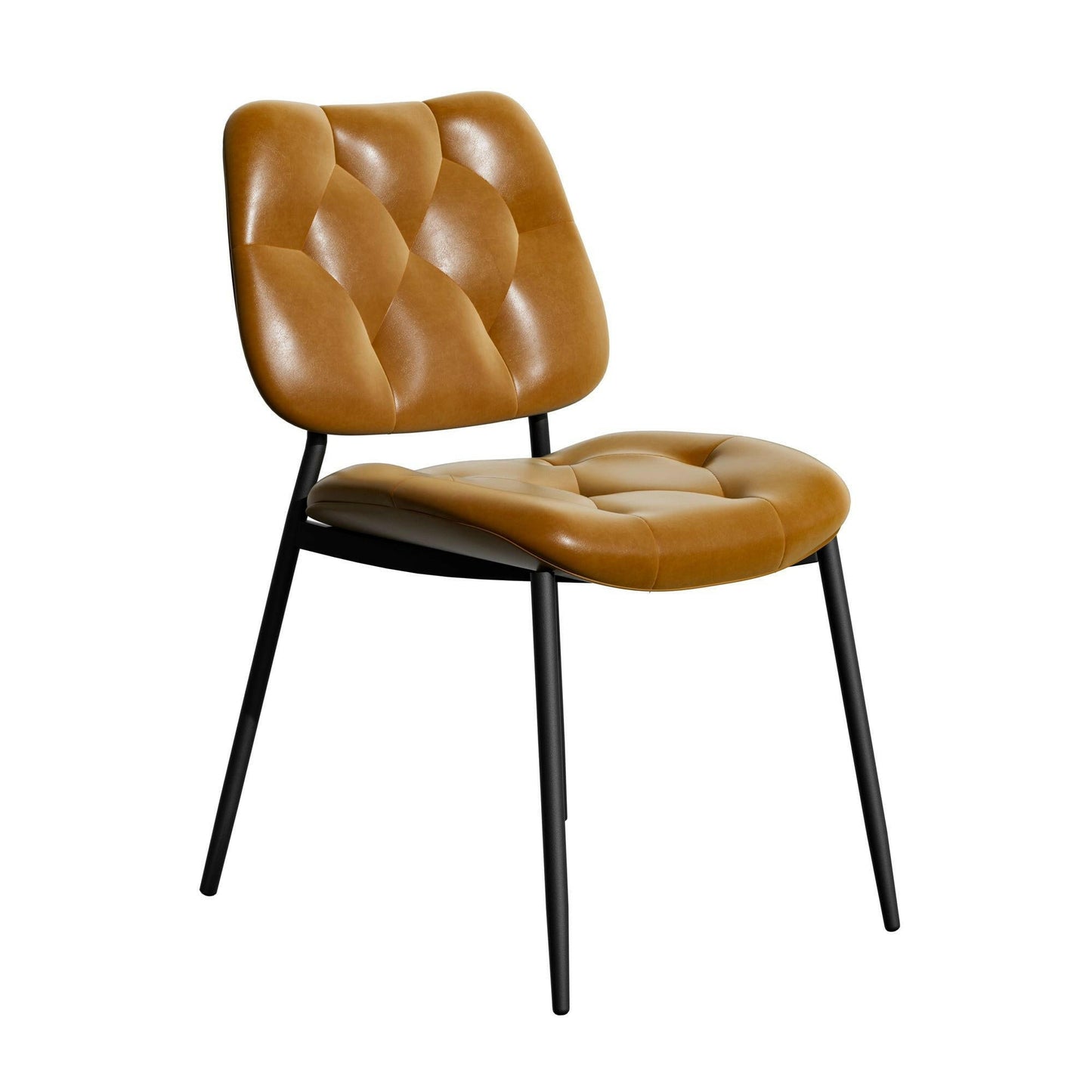 Modern Faux Leather Dining Chair - Ergonomic Design - GoTypical