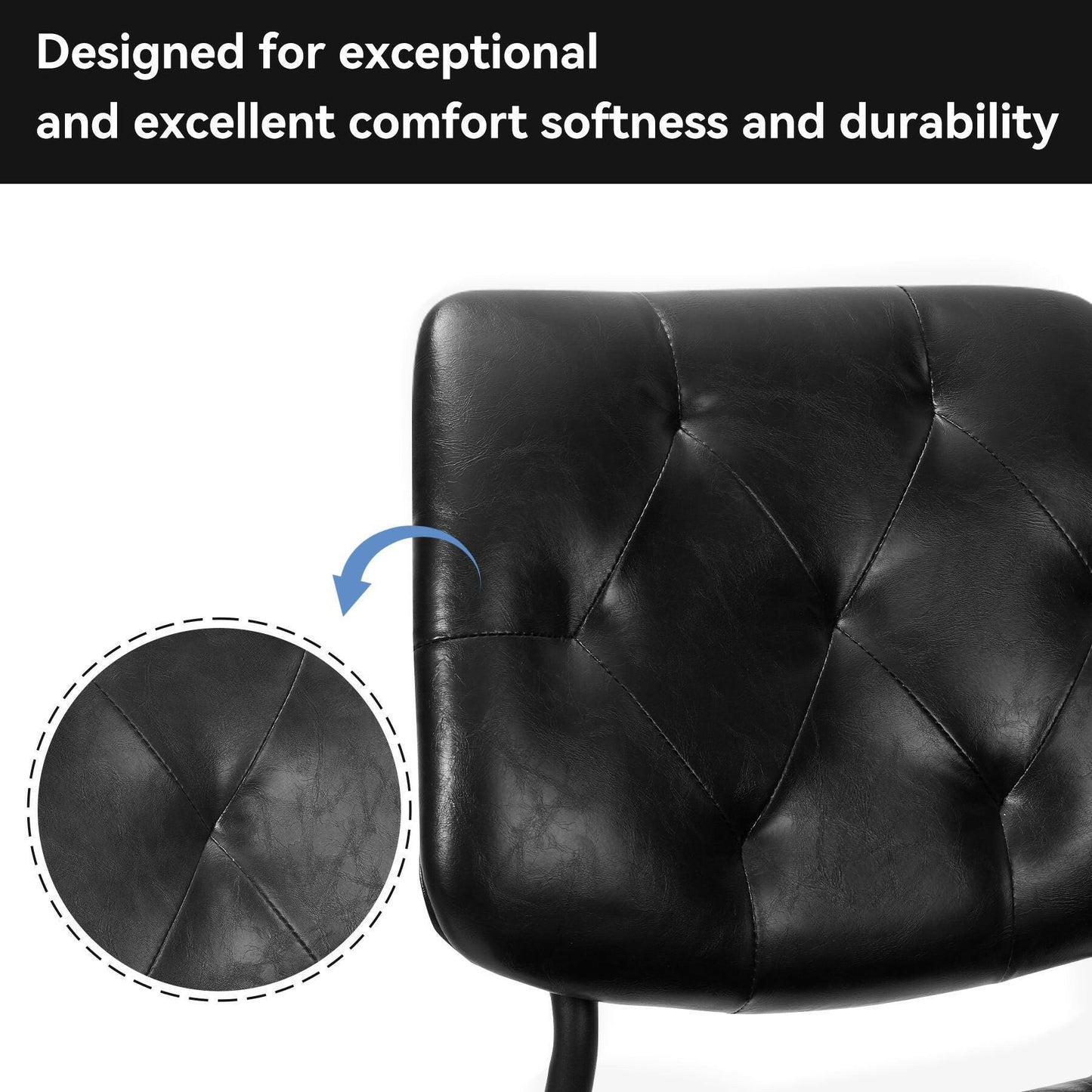 Modern Faux Leather Dining Chair - Ergonomic Design - GoTypical