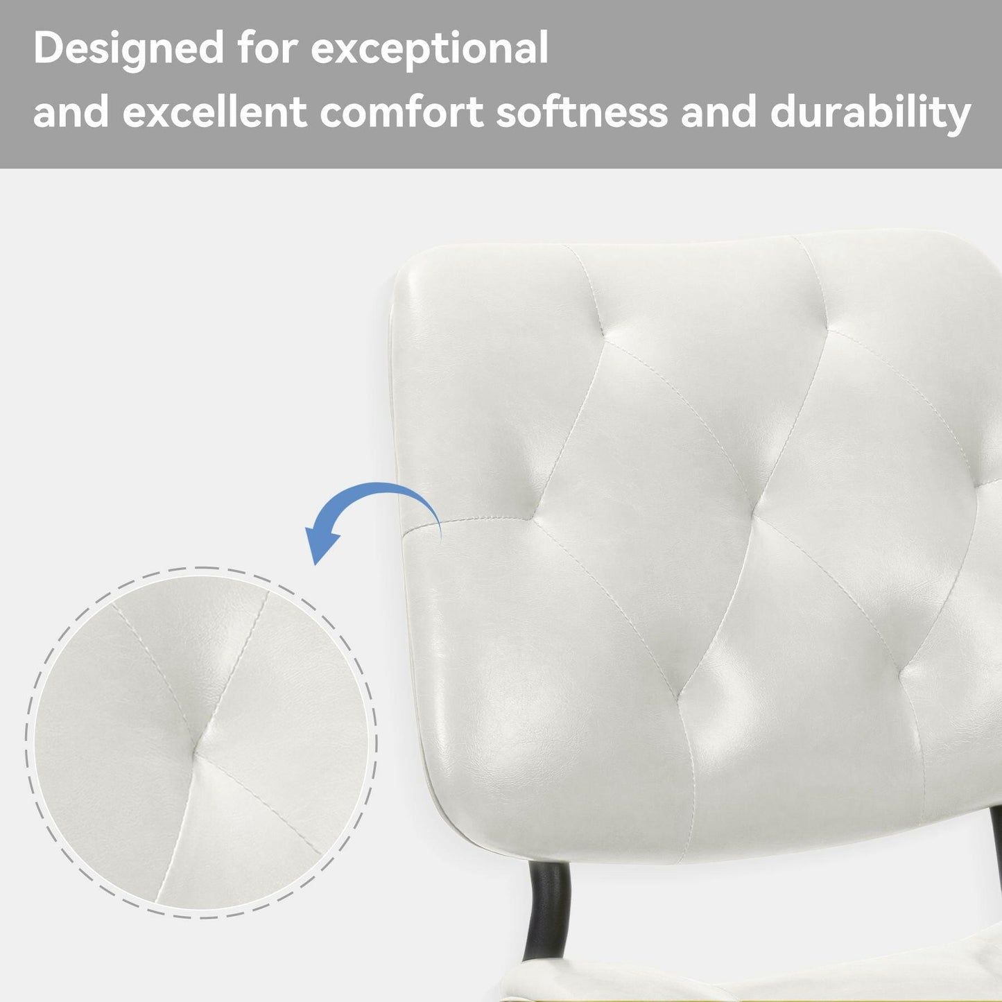 Modern Faux Leather Dining Chair - Ergonomic Design - GoTypical