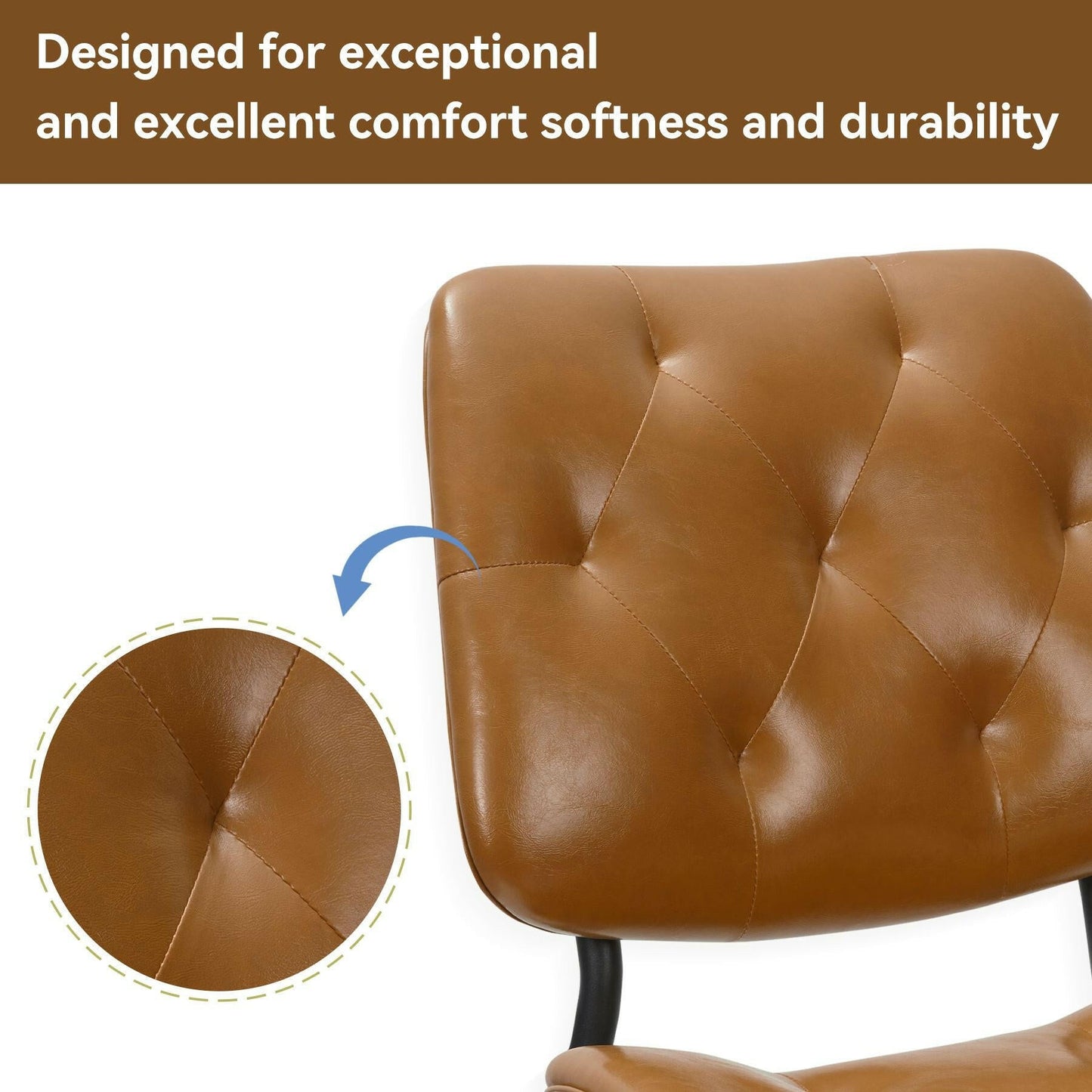 Modern Faux Leather Dining Chair - Ergonomic Design - GoTypical