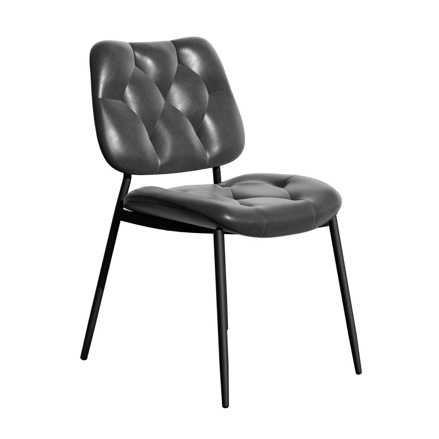 Modern Faux Leather Dining Chair - Ergonomic Design - GoTypical