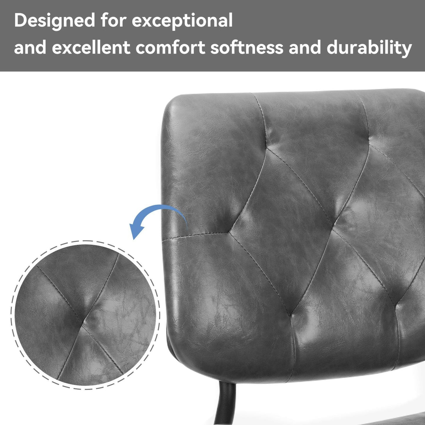 Modern Faux Leather Dining Chair - Ergonomic Design - GoTypical