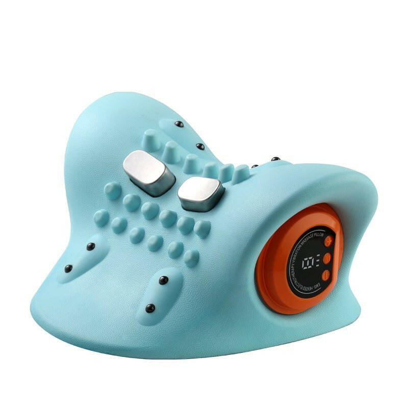 . Cervical Massager – Portable Blue Electric Neck and Shoulder Vibrating Kneading Device - GoTypical