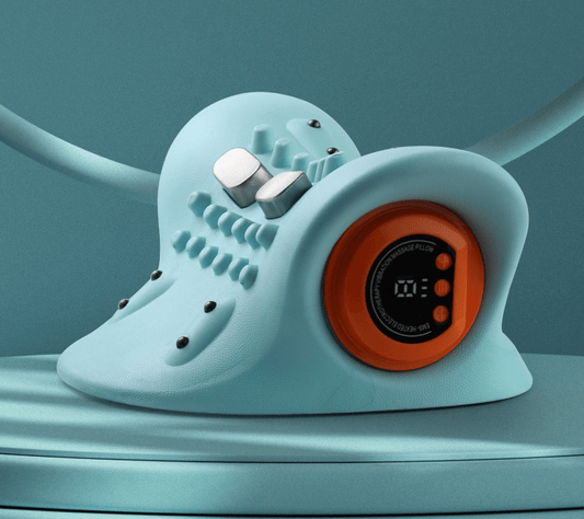 . Cervical Massager – Portable Blue Electric Neck and Shoulder Vibrating Kneading Device - GoTypical
