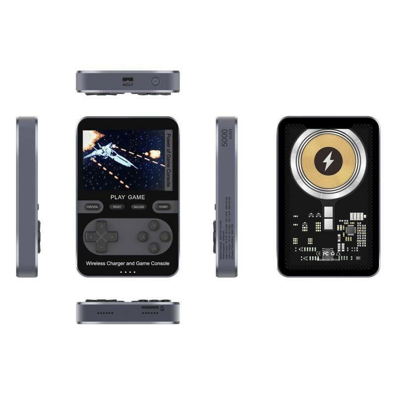 . Wireless Power Bank 5000mAh – Fast Charger with 500 Built-in Games (Black) - GoTypical