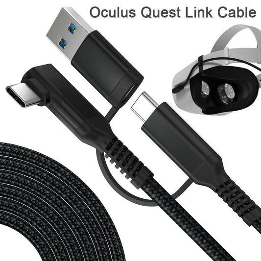 Oculus Quest2 Link Cable – Bend-Resistant VR Gaming Cable 16ft USB-C - GoTypical