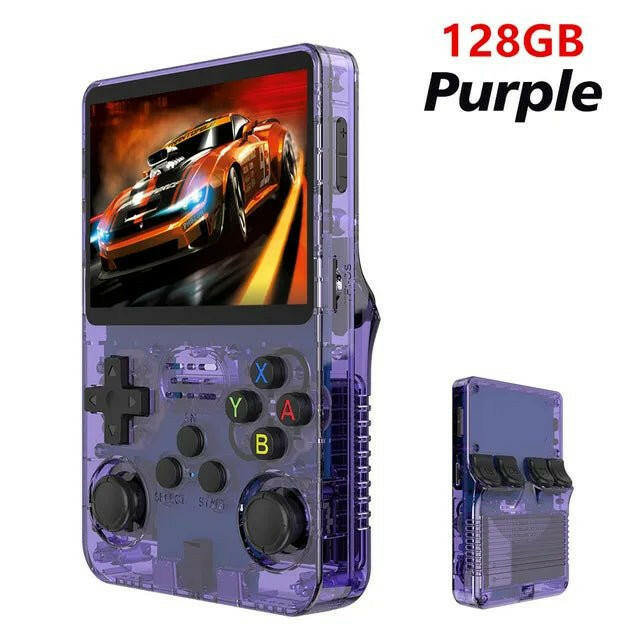 R36S Retro Handheld Gaming Console – 3.5" IPS Screen 128GB Linux Classic Games - GoTypical