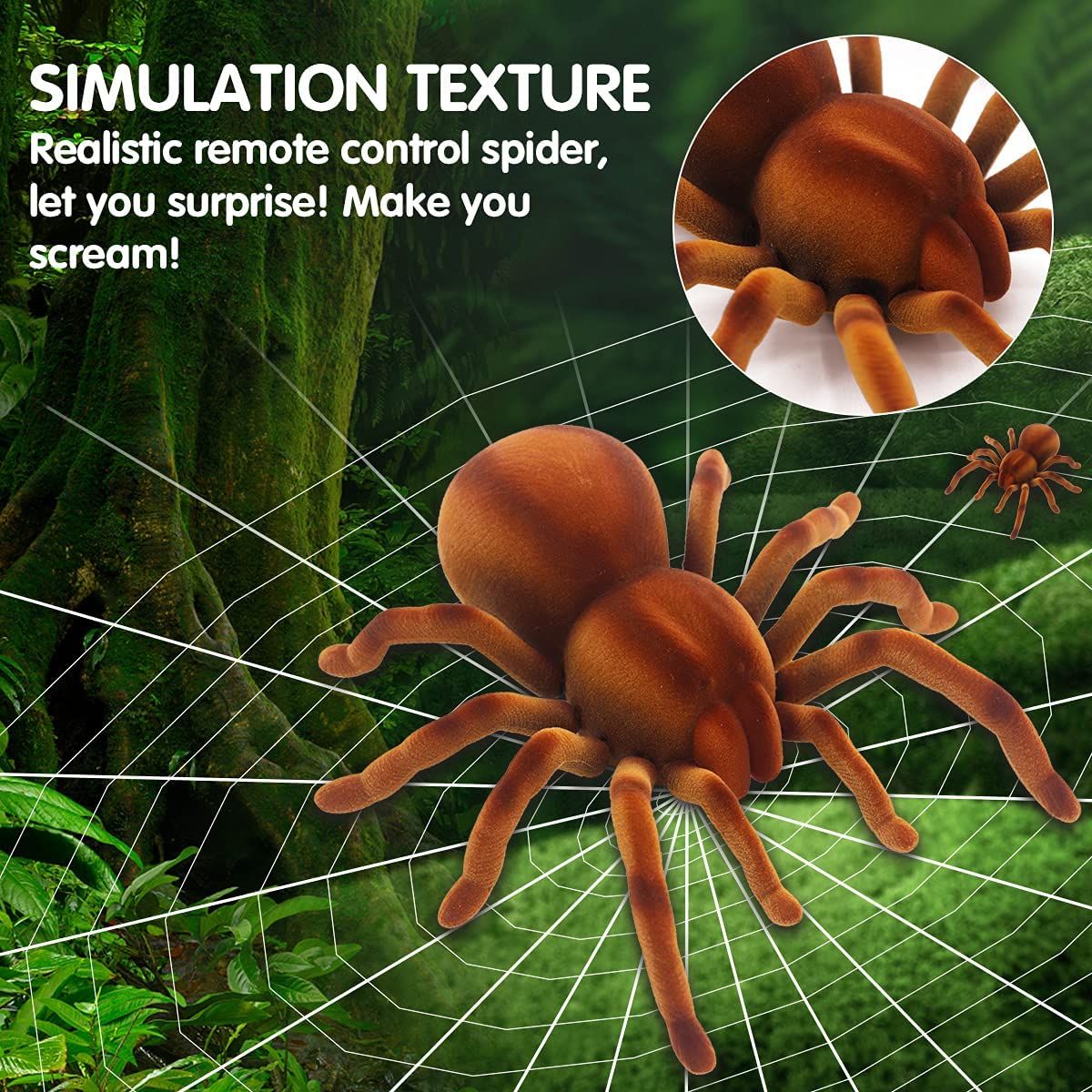 Remote Control Spider Toys ; For Kids Pets USB Rechargeable Indoor And Outdoor Prank Toys ; Kids Electronics Halloween Boys Girls For Children - GoTypical
