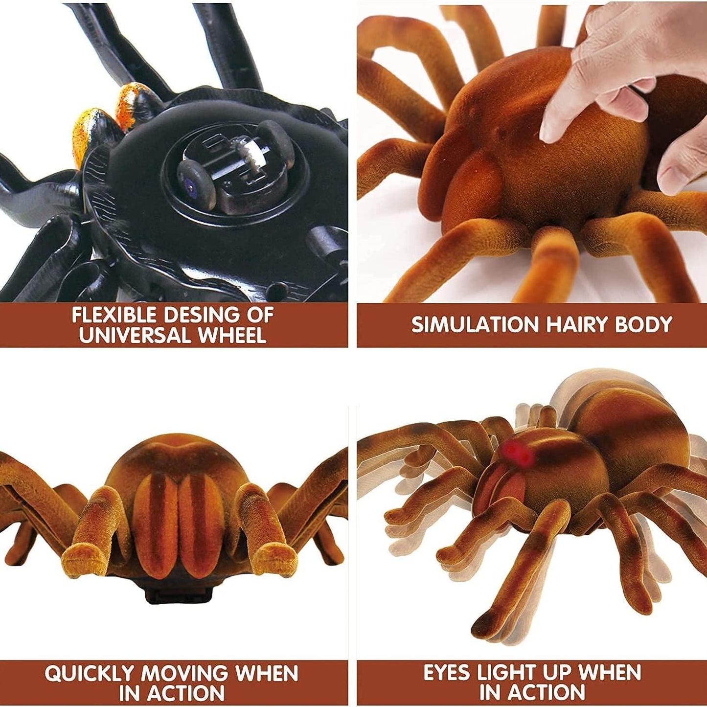 Remote Control Spider Toys ; For Kids Pets USB Rechargeable Indoor And Outdoor Prank Toys ; Kids Electronics Halloween Boys Girls For Children - GoTypical