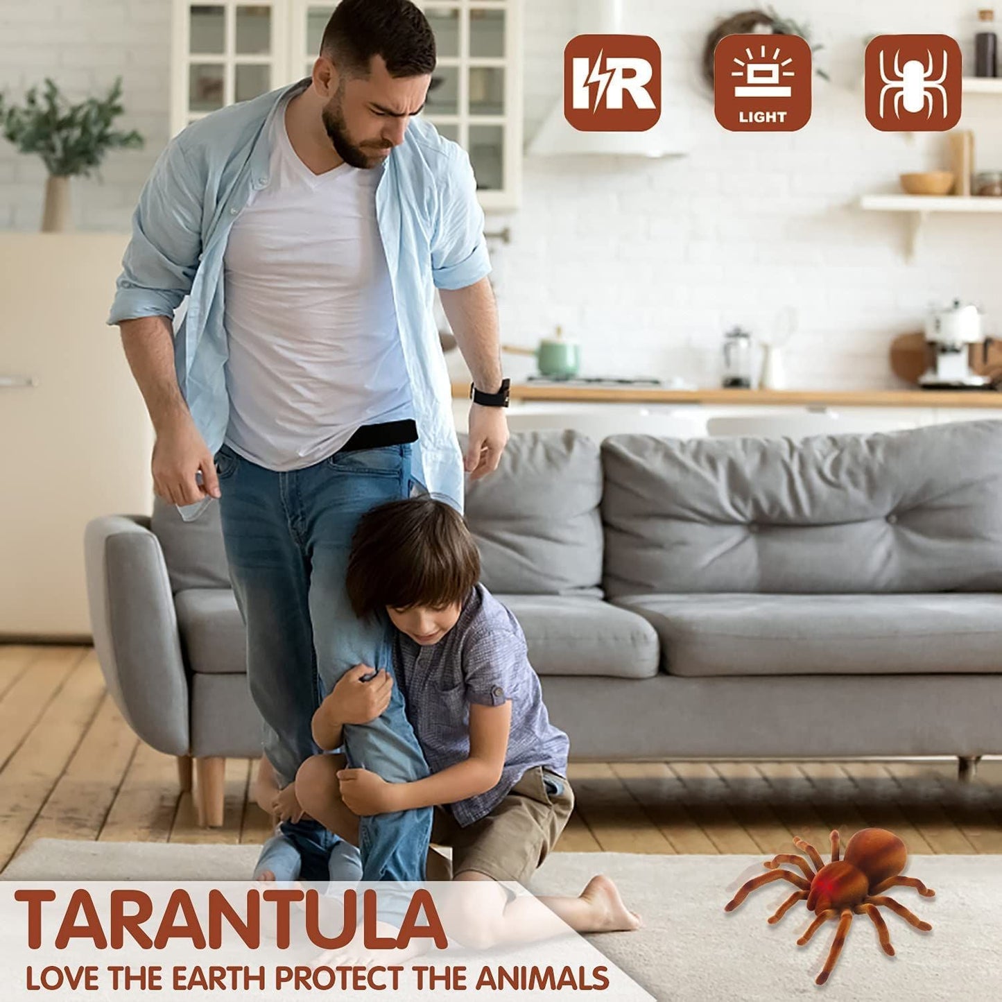 Remote Control Spider Toys ; For Kids Pets USB Rechargeable Indoor And Outdoor Prank Toys ; Kids Electronics Halloween Boys Girls For Children - GoTypical