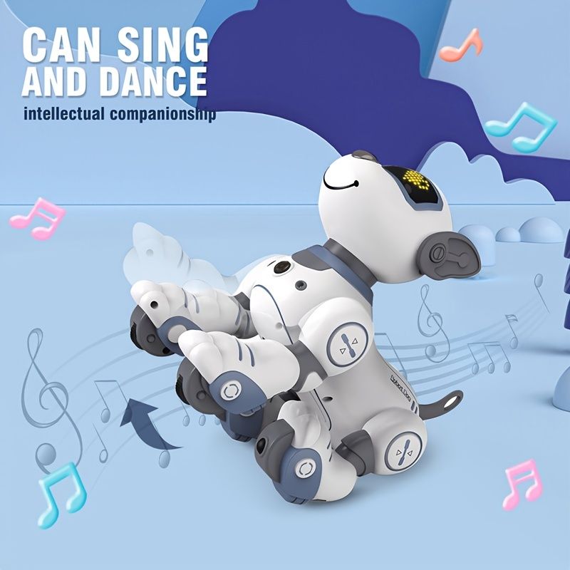Remote Controlled Machine Dog Toy; Kids Robot; Remote Controlled Machine Dog Toy; For Kids 2 - 10 Years Old & Over; Smart & Dance Robot Toy; Animal Simulation Mini Pet Dog Robot - GoTypical