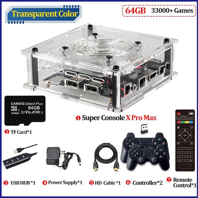 Retro mini video game console with dual systems of PSP/N64 for TV - GoTypical