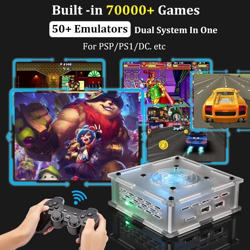 Retro mini video game console with dual systems of PSP/N64 for TV - GoTypical