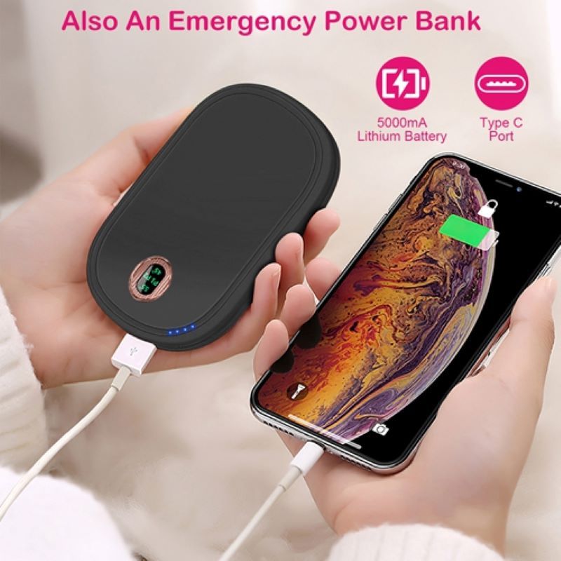 Reusable Pocket Warmer Power Bank with Digital Display - GoTypical