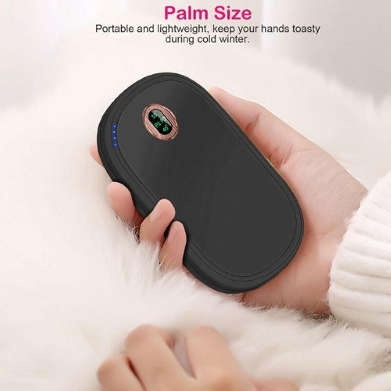 Rechargeable Hand Warmer Power Bank – . Pink ABS with Digital Display - GoTypical