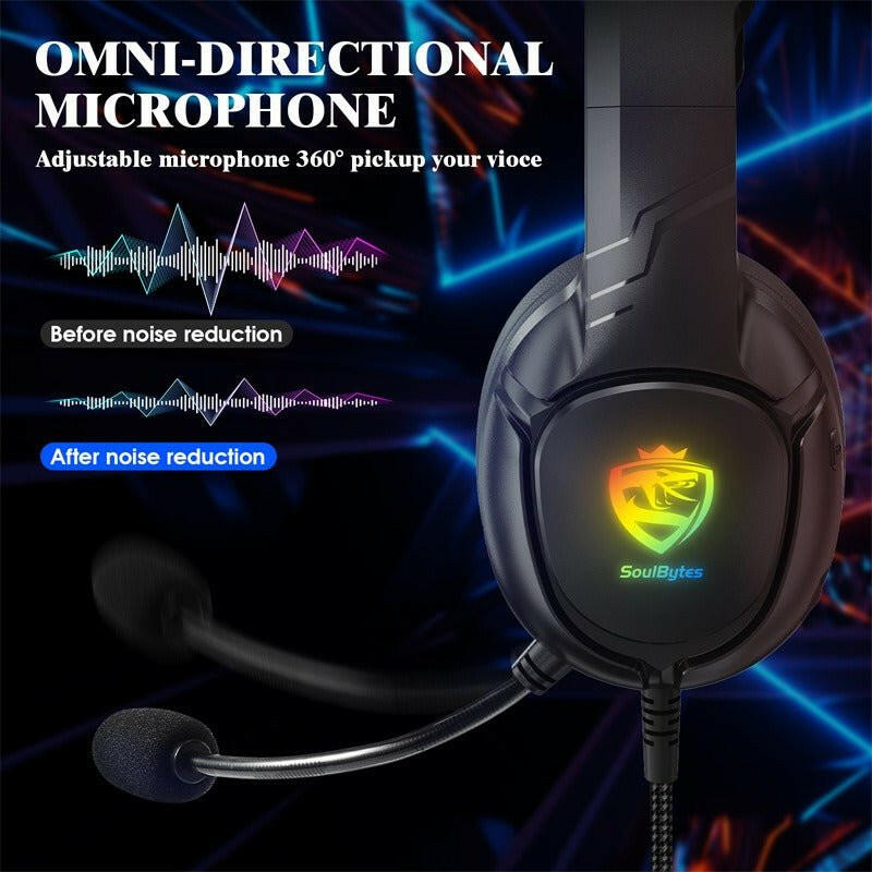 . S20 Wired Gaming Earphones – RGB Luminous Braided Cable - GoTypical