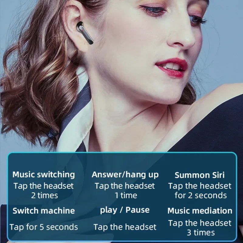 S20 TWS Wireless Bluetooth Headset with Charge Box Noise Cancelling LED Earbuds with Mic Wireless Headphones Bluetooth Earphones - GoTypical