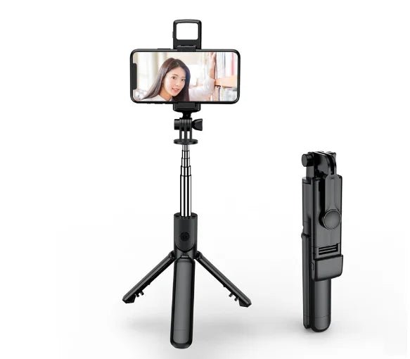 Selfie Stick with Fill Light Extendable Selfie Stick Tripod with Wireless Remote and Phone Holder Group Selfies For All phones - GoTypical