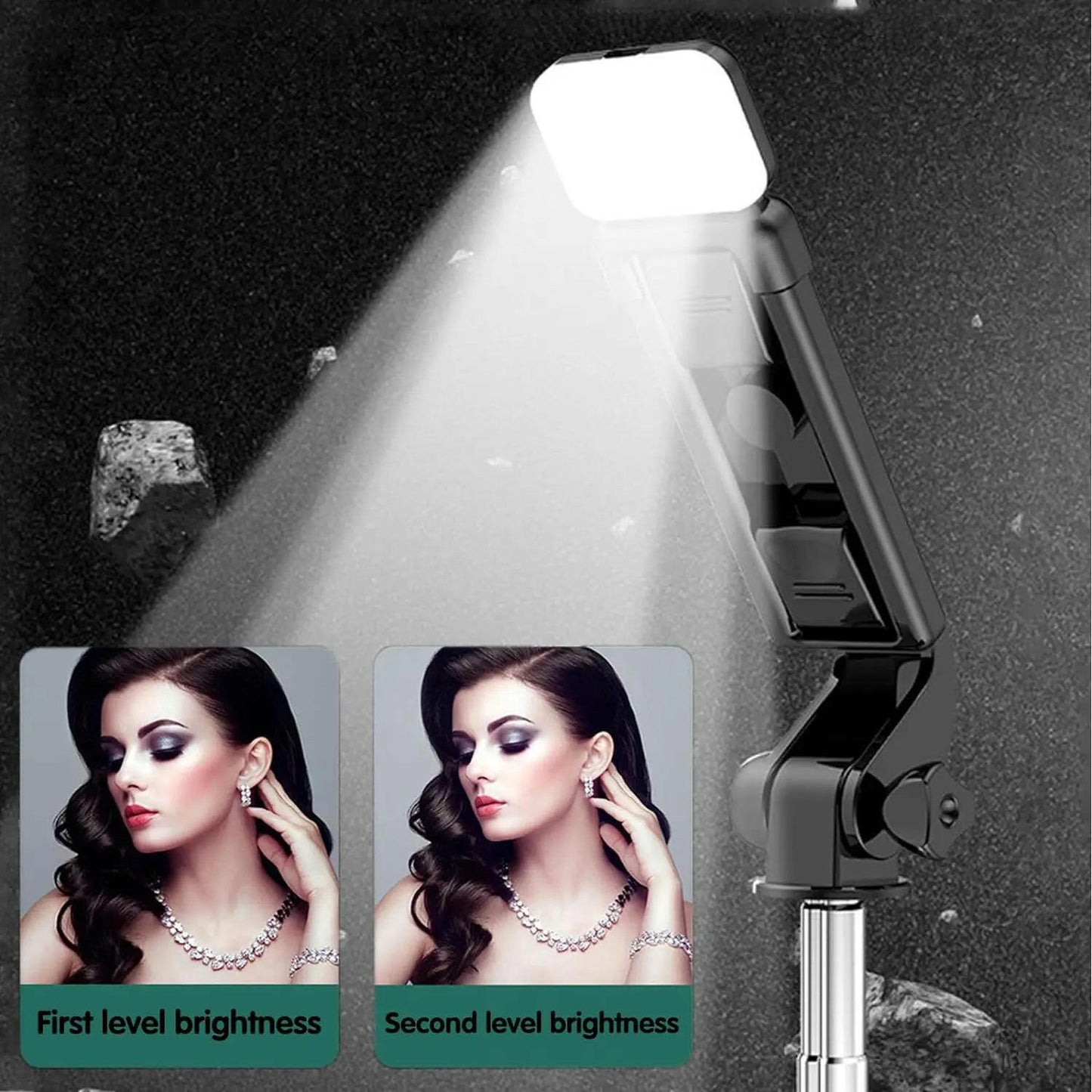 . Selfie Stick with Fill Light – Extendable Tripod & Wireless Remote - GoTypical