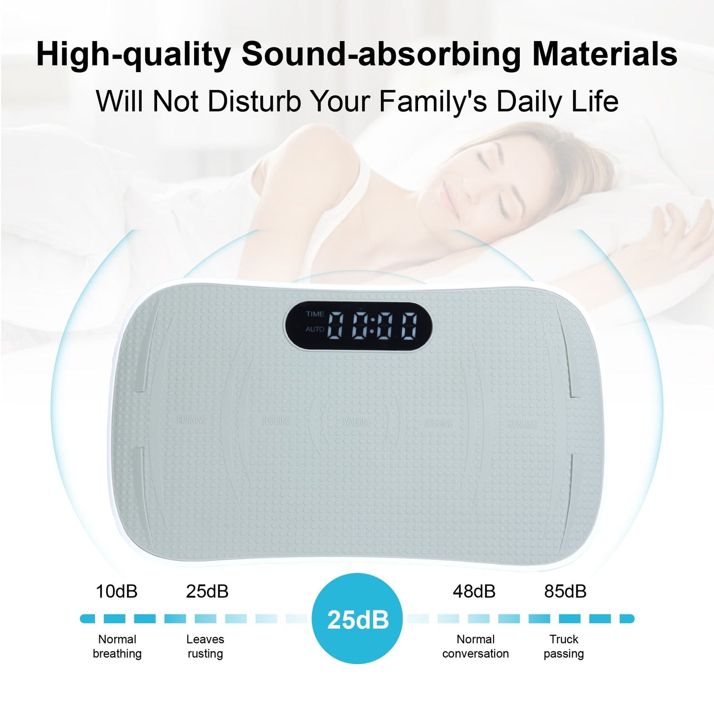 Silent Vibration Platform Crazy Fitness Massage 10 - Frequency Weight Loss & Fat Burner Body Shaking Machine For Unisex Grey033 - GoTypical