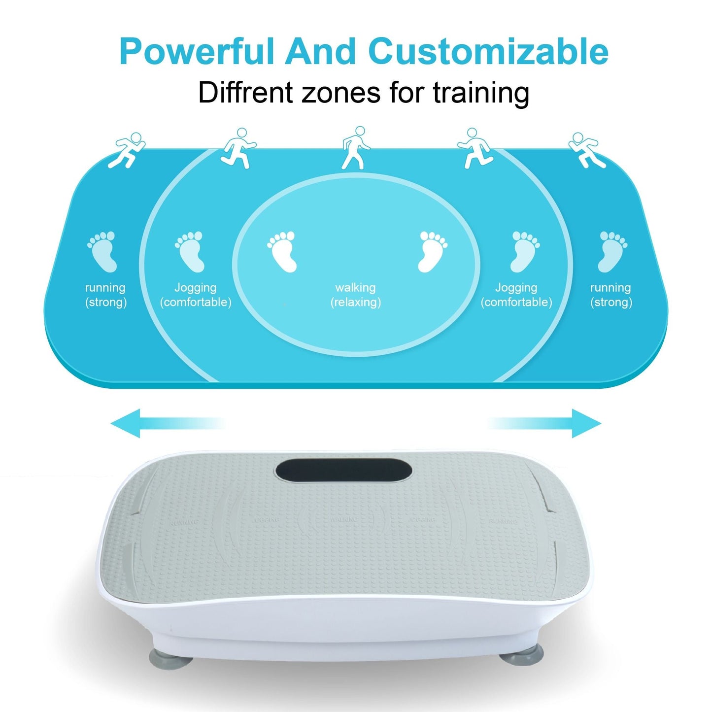Silent Vibration Platform Crazy Fitness Massage 10 - Frequency Weight Loss & Fat Burner Body Shaking Machine For Unisex Grey033 - GoTypical