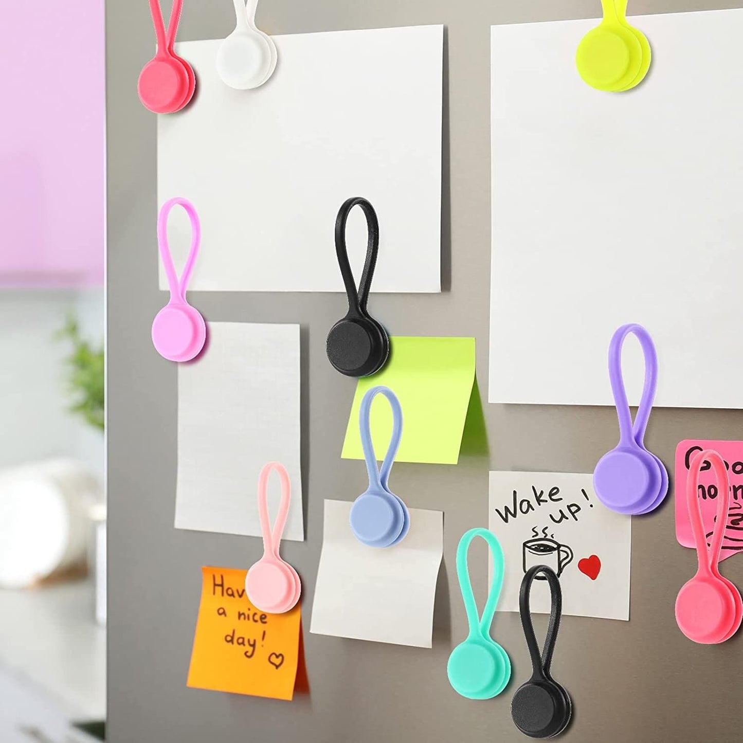 Silicone Magnet Hub; Round Identification Marks And Wire Labels For Electronics Reusable Organizer Cables; Safety Straps For Earplugs - GoTypical