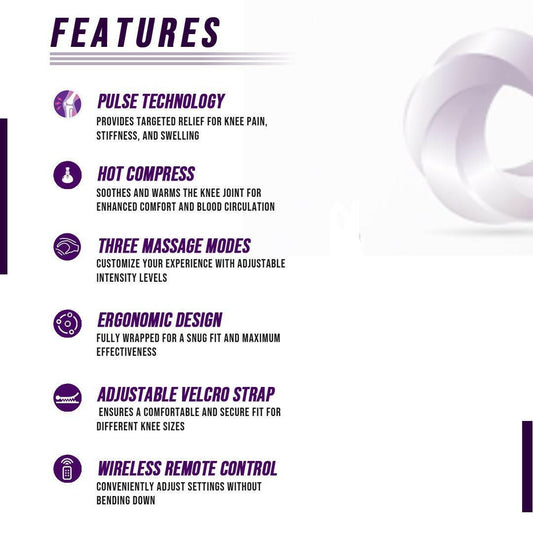 Knee Massager – . Wireless Smart Device with Heat & Vibration - GoTypical